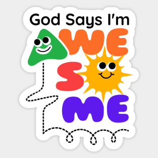 God Says I'm Awesome: A Colorful Journey of Faith for Kids Sticker